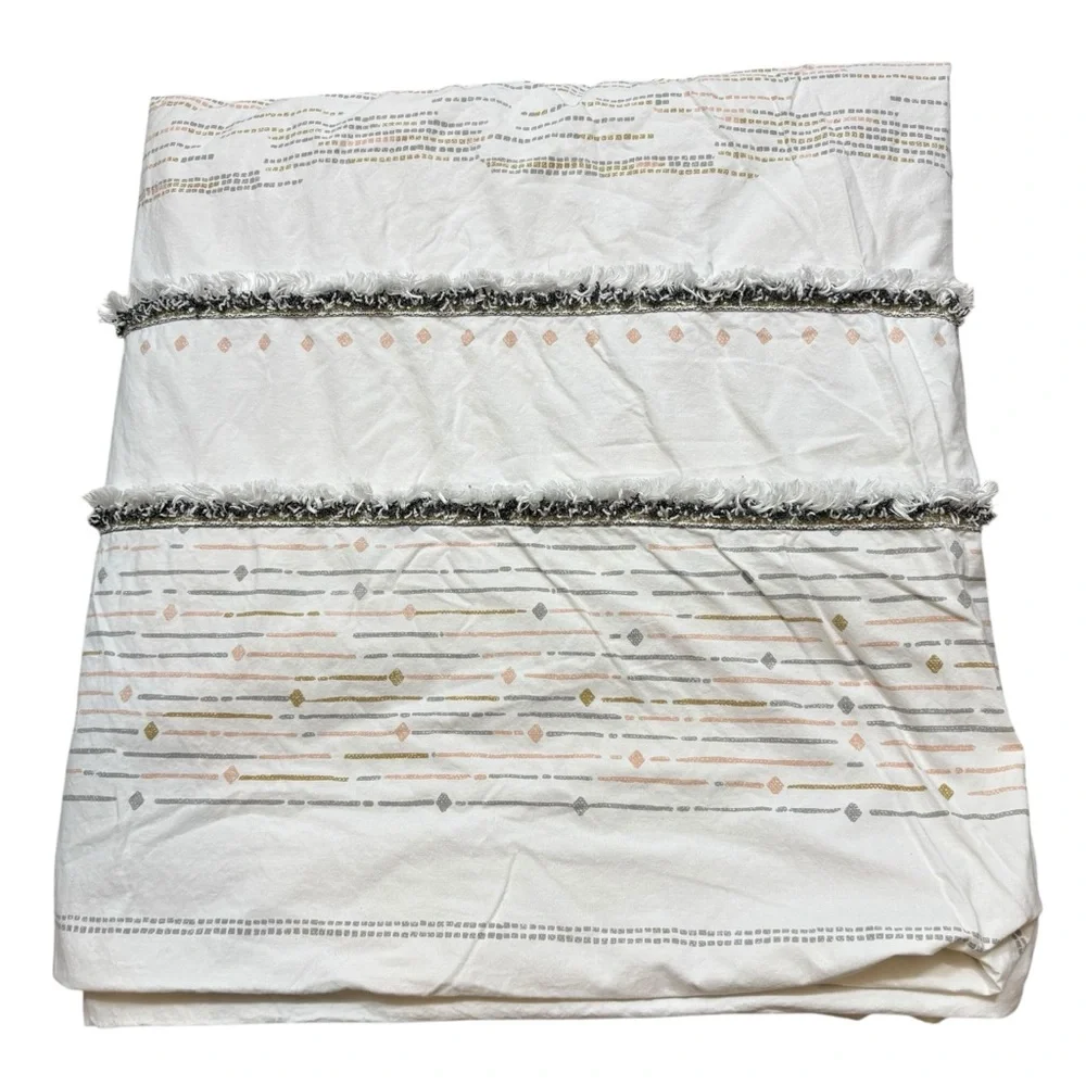 Ink & Ivy‎ Nea Boho Stripe Cotton Duvet Cover Twin Size